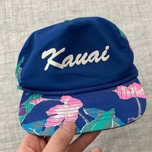 Vintage Nissin Cap Kauai floral snapback baseball cap